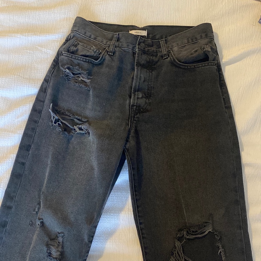 Forever 21 Black denim straight leg